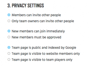 11- Team Privacy Settings