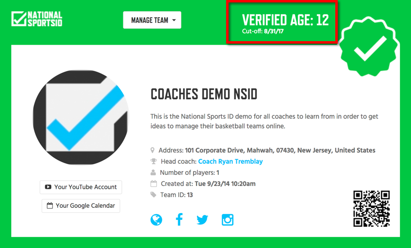 1 - Verified Team Age Settings