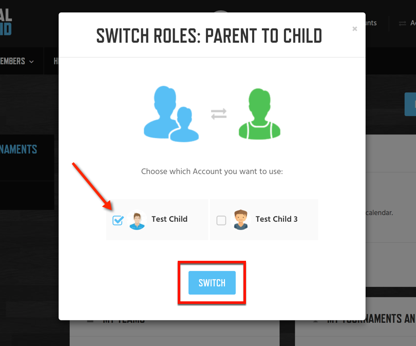 2 - Create Credentials Choose Child