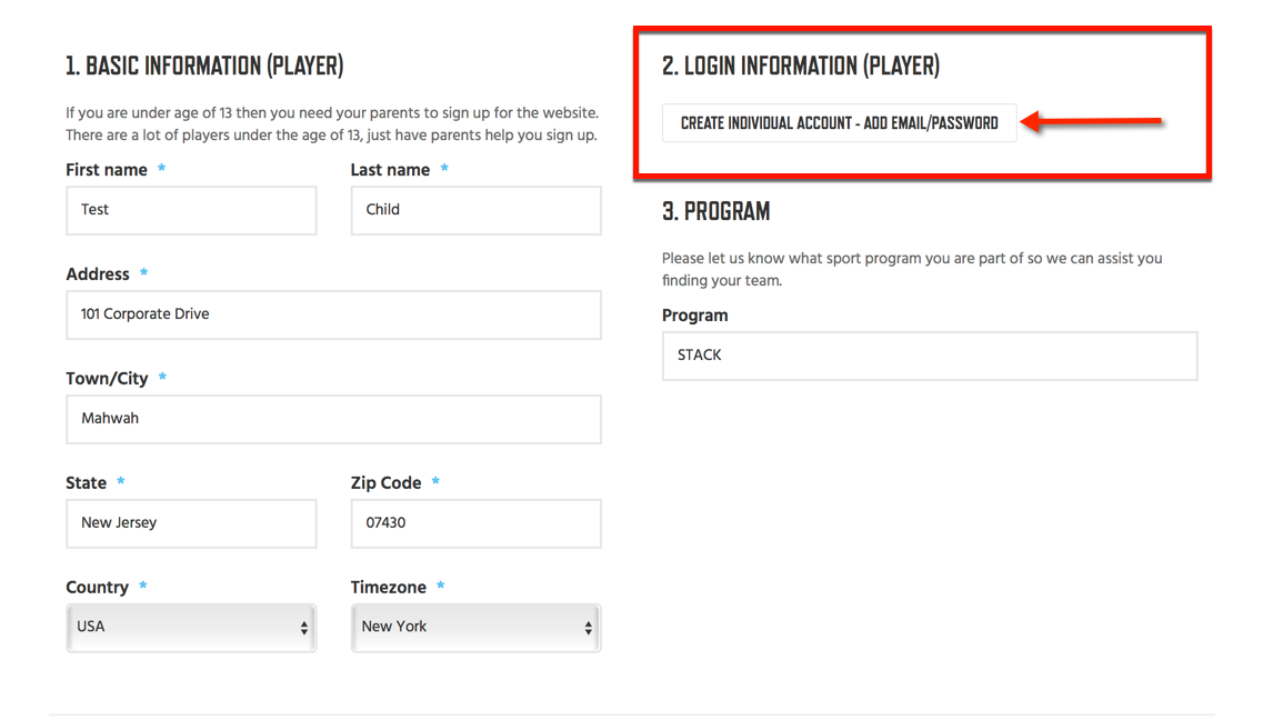 4 - Create Credentials Add Email Password