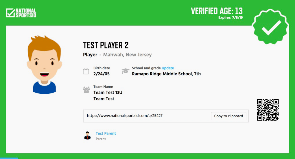 Verified Sports ID